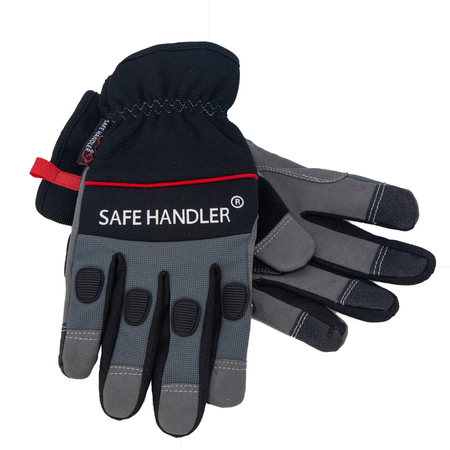 SAFE HANDLER Tough Pro Grip Gloves, Large/X-Large, PR BLSH-HDSRG-15-LXL